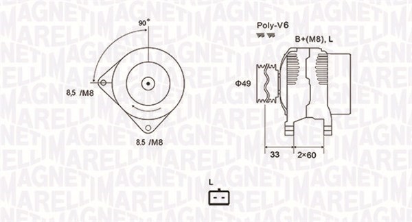Generator Magneti marelli 063731661010 MAGNETI MARELLI