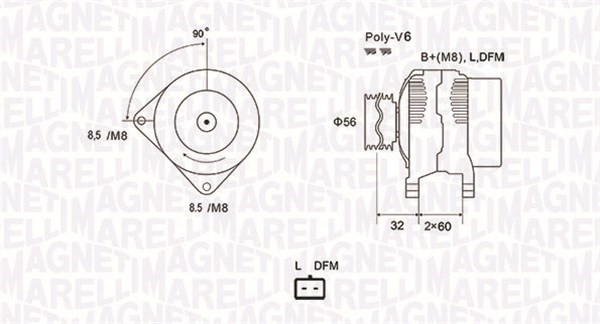 Generator Magneti marelli 063731662010 MAGNETI MARELLI