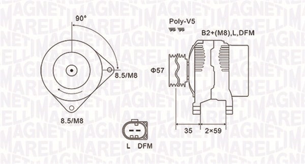 Generator Magneti marelli 063731675010 MAGNETI MARELLI