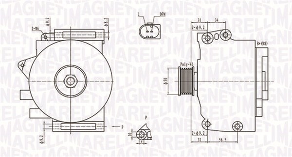 Generator Magneti marelli 063731701010 MAGNETI MARELLI