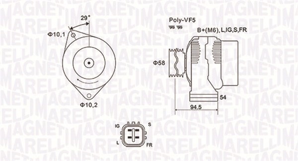 Generator Magneti marelli 063731721010 MAGNETI MARELLI