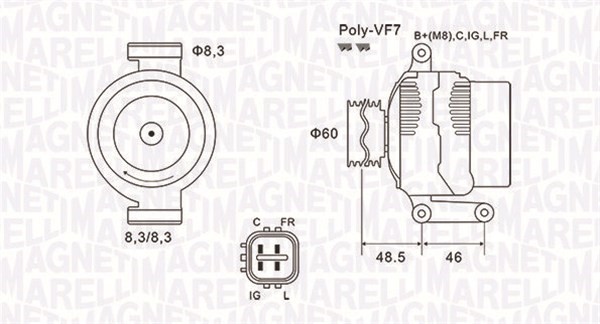 Generator Magneti marelli 063731726010 MAGNETI MARELLI