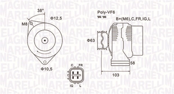 Generator Magneti marelli 063731727010 MAGNETI MARELLI