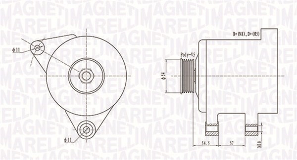 Generator Magneti marelli 063731747010 MAGNETI MARELLI