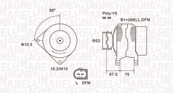Generator Magneti marelli 063731756010 MAGNETI MARELLI