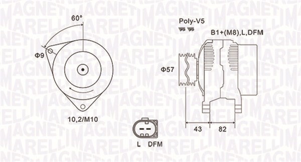 Generator Magneti marelli 063731759010 MAGNETI MARELLI