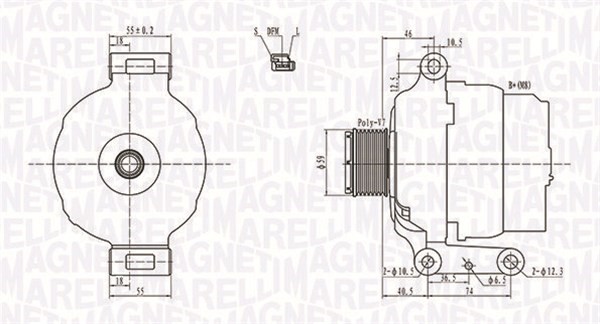 Generator Magneti marelli 063731779010 MAGNETI MARELLI