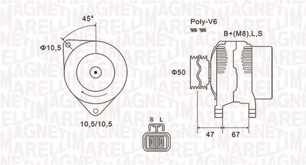 Generator Magneti marelli 063731790010 MAGNETI MARELLI