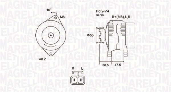 Generator Magneti marelli 063731798010 MAGNETI MARELLI