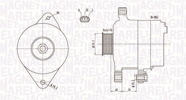 Generator Magneti marelli 063731800010 MAGNETI MARELLI