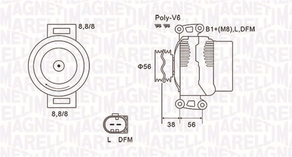 Generator Magneti marelli 063731811010 MAGNETI MARELLI