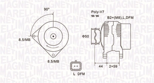 Generator Magneti marelli 063731827010 MAGNETI MARELLI