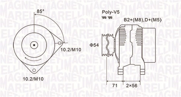 Generator Magneti marelli 063731833010 MAGNETI MARELLI