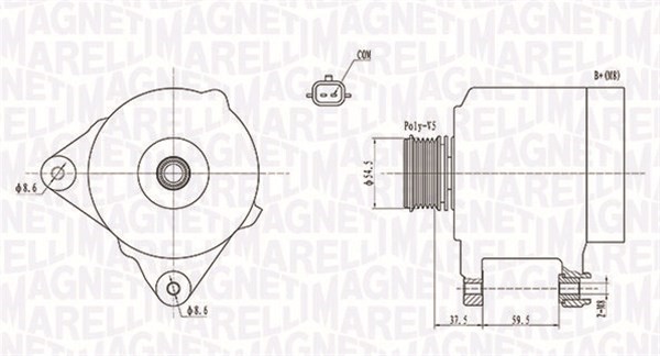Generator Magneti marelli 063731860010 MAGNETI MARELLI