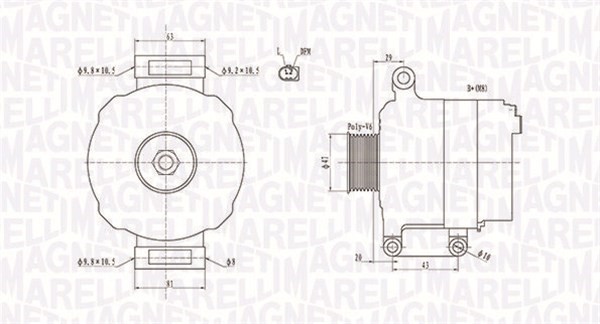 Generator Magneti marelli 063731867010 MAGNETI MARELLI