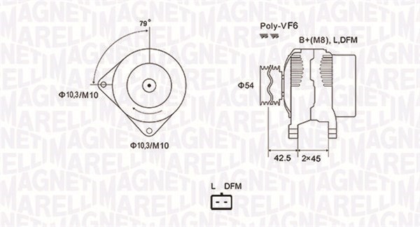 Generator Magneti marelli 063731879010 MAGNETI MARELLI
