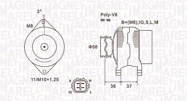 Generator Magneti marelli 063731889010 MAGNETI MARELLI