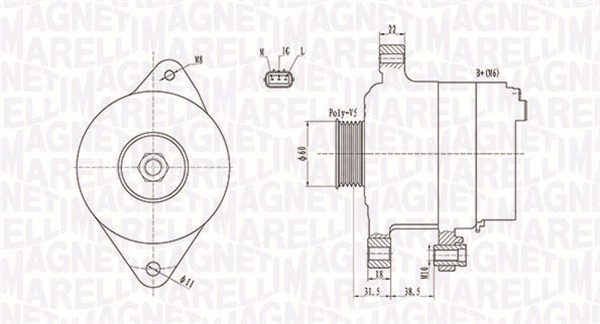Generator Magneti marelli 063731893010 MAGNETI MARELLI