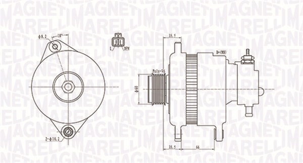 Generator 12V 110A Magneti marelli 063731900010 MAGNETI MARELLI