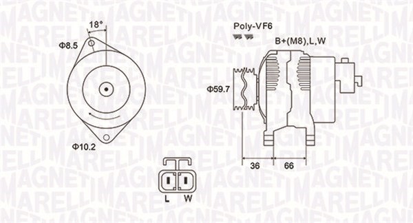 Generator Magneti marelli 063731901010 MAGNETI MARELLI