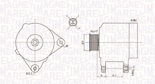 Generator Magneti marelli 063731907010 MAGNETI MARELLI