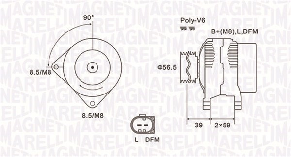 Generator Magneti marelli 063731911010 MAGNETI MARELLI