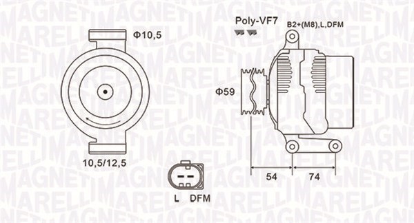 Generator Magneti marelli 063731922010 MAGNETI MARELLI