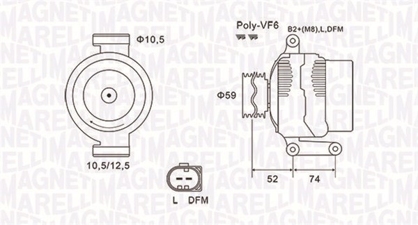 Generator Magneti marelli 063731928010 MAGNETI MARELLI