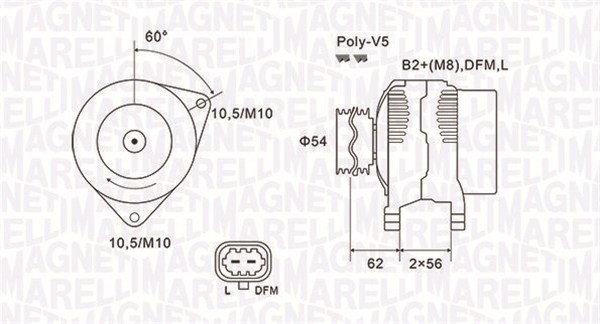 Generator Magneti marelli 063731940010 MAGNETI MARELLI