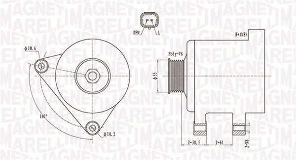 Generator Magneti marelli 063731944010 MAGNETI MARELLI