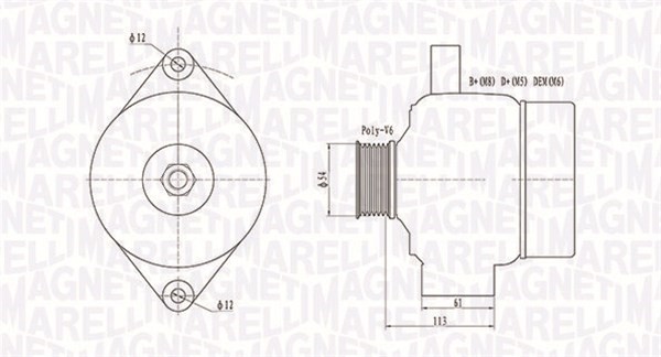 Generator Magneti marelli 063731952010 MAGNETI MARELLI
