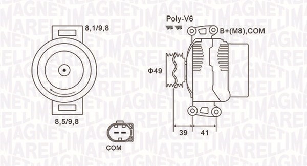 Generator Magneti marelli 063731953010 MAGNETI MARELLI