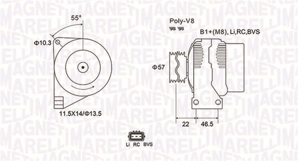 Generator Magneti marelli 063731958010 MAGNETI MARELLI