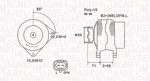 Generator Magneti marelli 063731960010 MAGNETI MARELLI