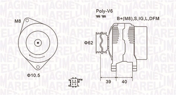 Generator Magneti marelli 063731964010 MAGNETI MARELLI