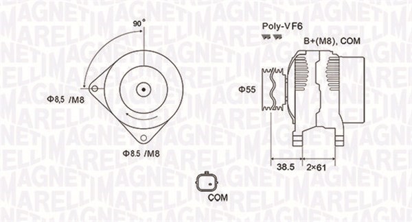 Generator Magneti marelli 063731975010 MAGNETI MARELLI