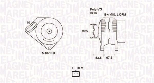 Generator Magneti marelli 063731976010 MAGNETI MARELLI