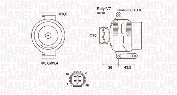 Generator Magneti marelli 063731980010 MAGNETI MARELLI