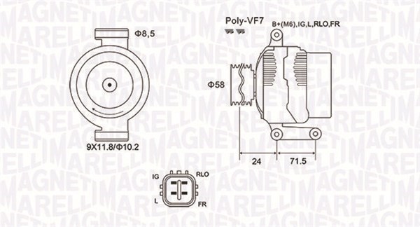 Generator Magneti marelli 063732029010 MAGNETI MARELLI