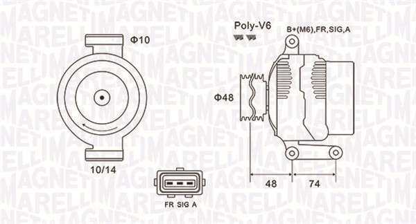 Generator Magneti marelli 063732034010 MAGNETI MARELLI