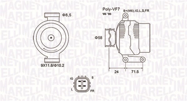 Generator Magneti marelli 063732036010 MAGNETI MARELLI