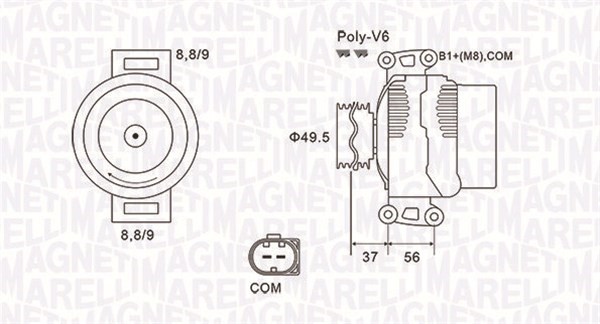 Generator Magneti marelli 063732038010 MAGNETI MARELLI Generator Magneti marelli 063732038010 MAGNETI MARELLI