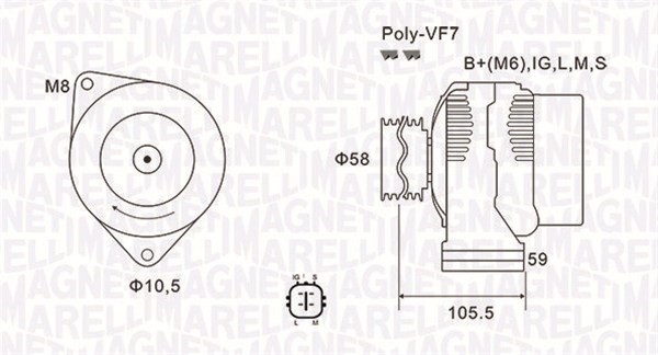 Generator Magneti marelli 063732069010 MAGNETI MARELLI Generator Magneti marelli 063732069010 MAGNETI MARELLI