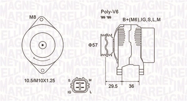 Generator Magneti marelli 063732102010 MAGNETI MARELLI