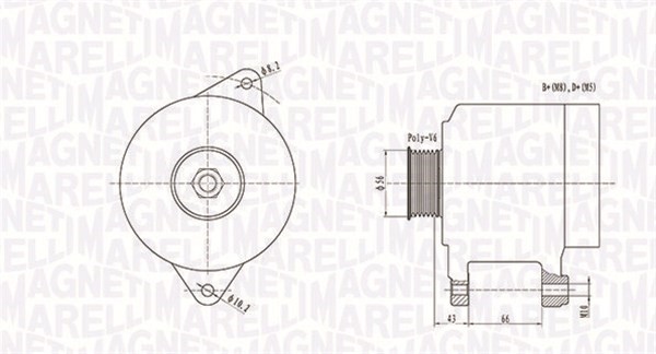 Generator Magneti marelli 063738250010 MAGNETI MARELLI