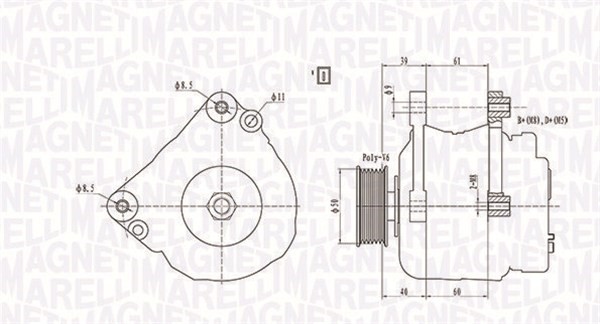 Generator Magneti marelli 063738290010 MAGNETI MARELLI