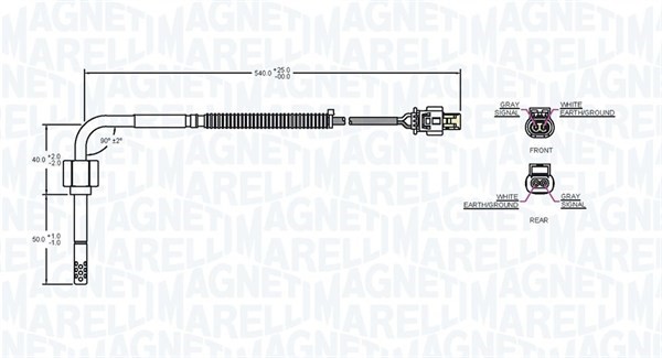 Sensor, avgastemperatur Magneti marelli 172000023010 MAGNETI MARELLI