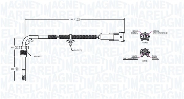Sensor, avgastemperatur Magneti marelli 172000031010 MAGNETI MARELLI