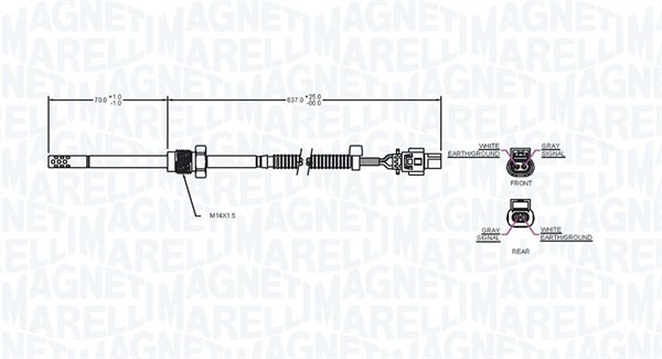 Sensor, avgastemperatur Magneti marelli 172000035010 MAGNETI MARELLI
