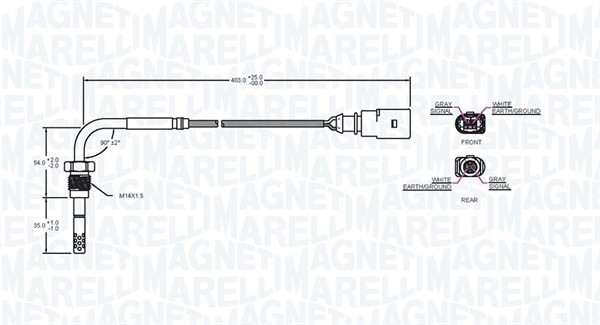 Sensor, avgastemperatur Magneti marelli 172000037010 MAGNETI MARELLI